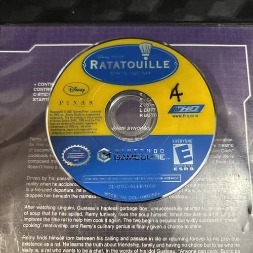 Ratatouille (Nintendo GameCube, 2007) Game Only Tested