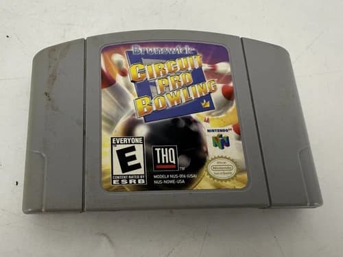 Brunswick Circuit Pro Bowling N64 (Nintendo 64, 1999) Authentic, Tested & Works!