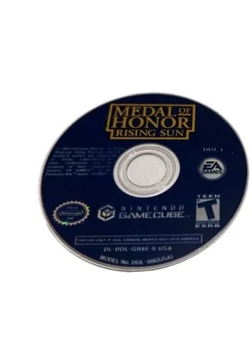 Nintendo GameCube (Disk 1 Only) Medal Of Honor Rising Sun