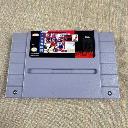 NHLPA Hockey 93 – Cleaned & Tested – Authentic Cartridge Super Nintendo SNES –