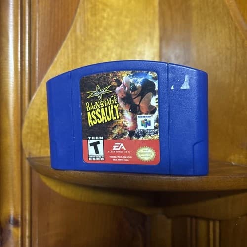 WCW Backstage Assault Nintendo 64 N64 Authentic Wrestling Game! Tested