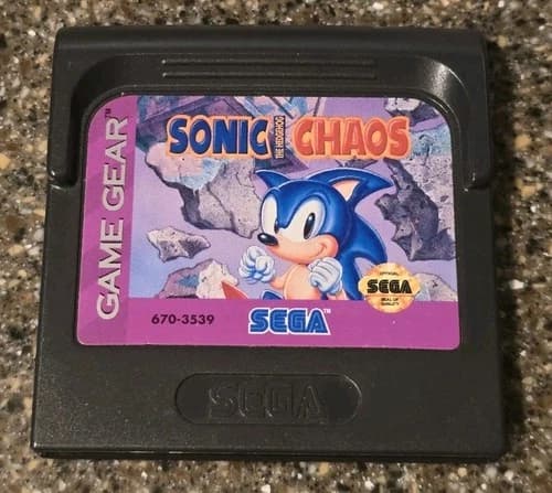 Sonic Chaos Original Game Gear Video Game Cartridge Only, Sega GameGear
