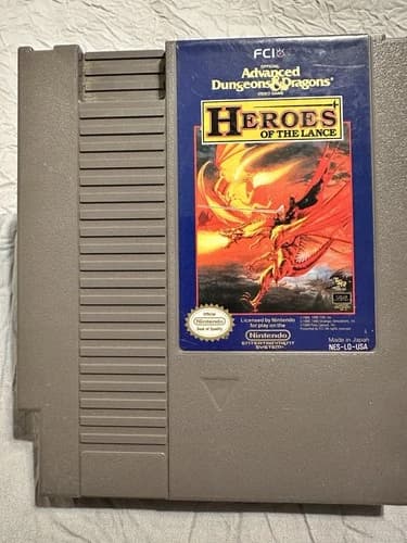 Advanced Dungeons & Dragons Heroes of the Lance Nintendo NES Game - Authentic