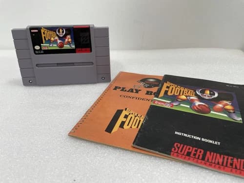 Super Play Action Football - Super Nintendo (SNES) - Tested & Works + Manuals