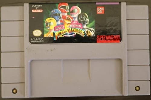 Power Rangers SNES Tested Authentic Cart Clean Label
