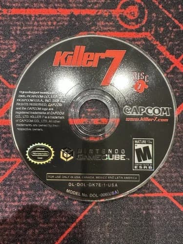 Killer7 (RARE Nintendo GameCube, 2005) - ONLY Disk 2 - TESTED