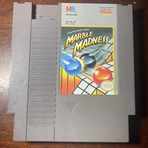 1985 Vintage Marble Madness Nintendo NES Cartridge