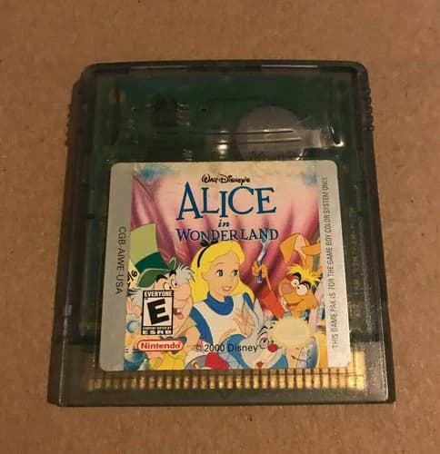 Alice in Wonderland Nintendo Game Boy Color Cartridge Gameboy Authentic Retro