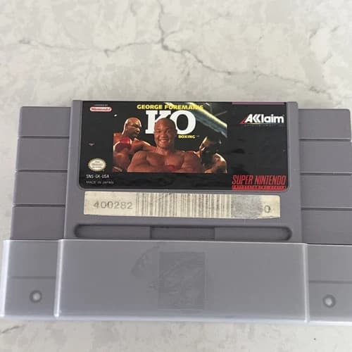 Super Nintendo George Foremans KO Boxing - SNES - Tested/Working