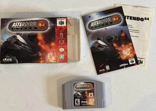 Asteroids Hyper 64 Nintendo 64 N64 Complete CIB Tested Working