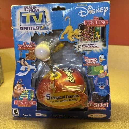 NEW Disney TV Games Plug N Play Aladdin Lilo Stitch Donald Duck Lion King 2004