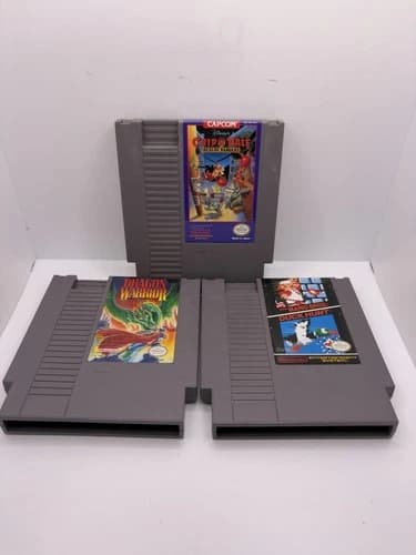Chip N Dale Rescue Rangers (Nintendo NES) Dragon Warrior Duck Hunt Mario Works