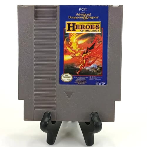 Advanced Dungeons & Dragons Heroes Of The Lance Nintendo NES Game Tested & Works