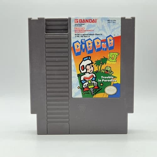 Nintendo NES Dig Dug II: Trouble In Paradise Authentic Tested & Working 1989