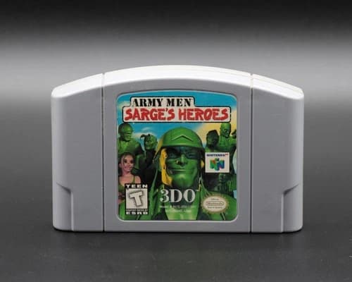 Army Men Sarge's Heroes Nintendo 64 N64 Authentic Cleaned Tested Working Game
