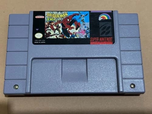 Super Nintendo SNES Spiderman XMEN Arcade's Revenge (Cleaned, Tested & Working)