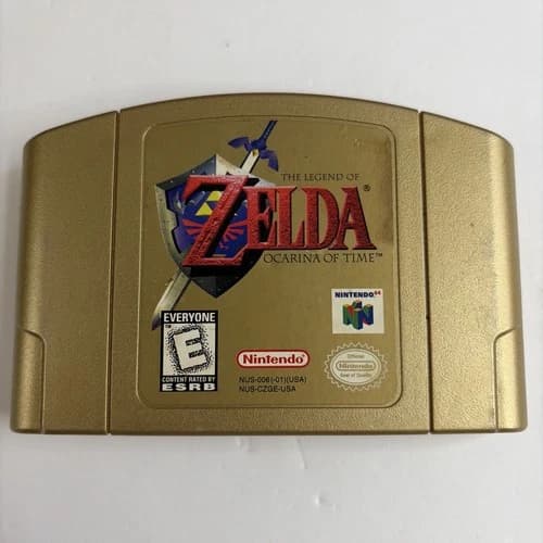NICE OEM Legend Of Zelda Ocarina of Time N64 Gold Collectors Edition Nintendo 64