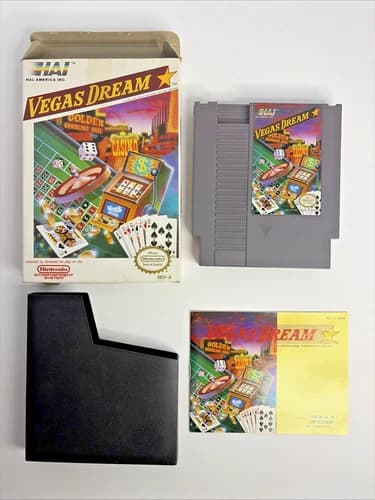 Vegas Dream (Nintendo Entertainment System, NES, 1985) Tested Box, Manual, Case