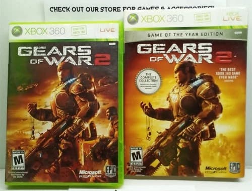 Gears of War 2 Game of the Year (360, 2008) Complete Tested Working - Free Ship