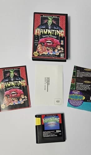 Haunting Starring Polterguy Sega Genesis 1993. Complete and tested.