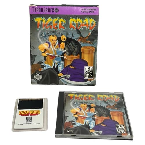 Tiger Road (TurboGrafx-16, 1990) Authentic CIB Complete In Box w/ Manual Tested