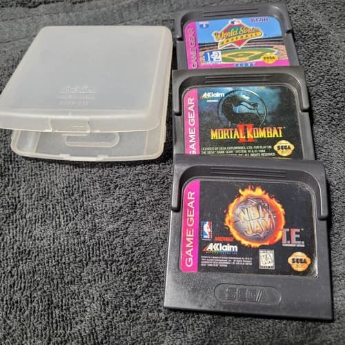Sega Game Gear Mortal Kombat II World Series Baseball NBA Jam Cartridges