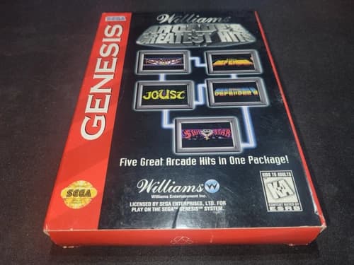 Williams Arcade's Greatest Hits Sega Genesis EXMT+ cond COMPLETE n box authentic