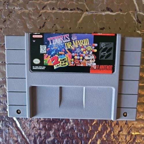 Tetris And Dr. Mario Super Nintendo - Cartridge Only