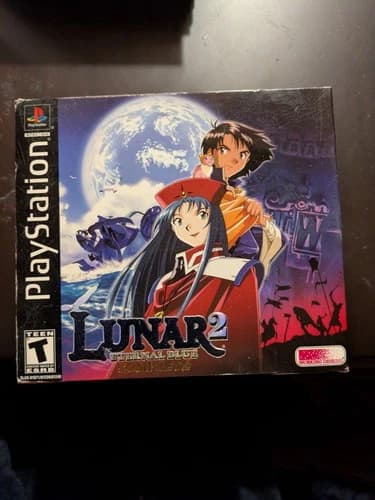 Lunar 2 Eternal Blue PS1 Playstation 1 CIB Complete in Box w/ Omake Box Pendant