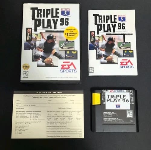 Triple Play 96 Sega Genesis 1995 CIB