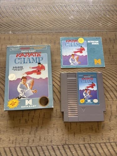 Karate Champ - COMPLETE BOX - NINTENDO NES. Game Is Black Screen
