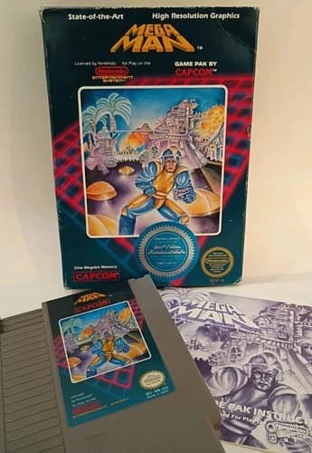 Mega Man 1 Nintendo NES Complete CIB Cleaned & Tested Megaman 1 RARE With Manual