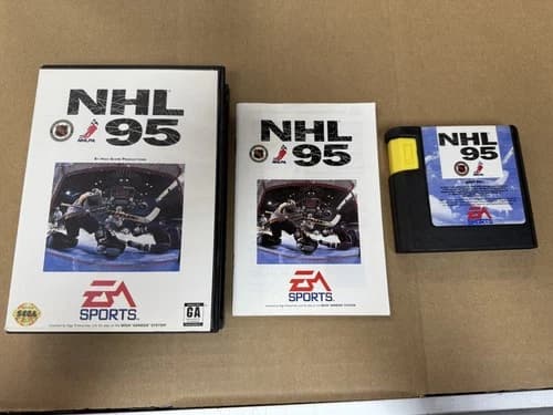 NHL 95 Sega Genesis Complete In Box CIB Great Shape