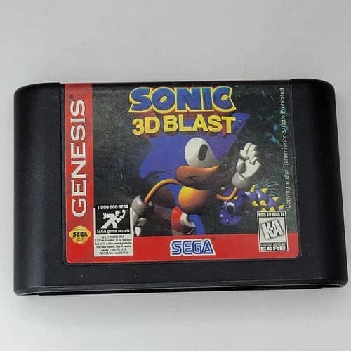 Sega Genesis Sonic 3D Blast tested works! original cartridge game