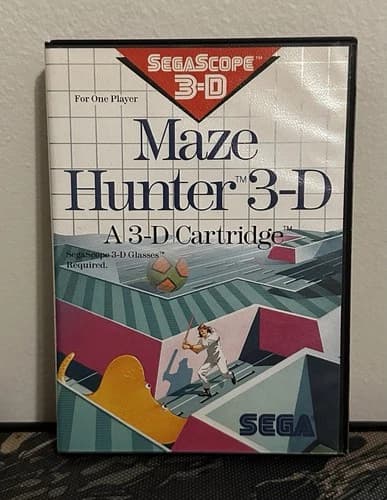 Maze Hunter 3-D 3D (Sega Master System SMS) Complete in Case