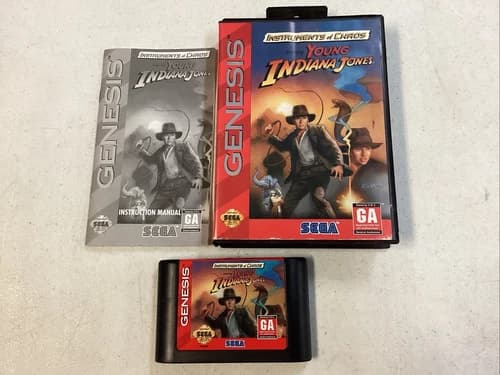 Instruments of Chaos Starring Young Indiana Jones (Genesis, 1994) Cib Manual C