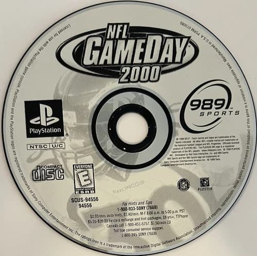 NFL GameDay 2000 (Sony PlayStation 1, PS1) DISC ONLY | NO TRACKING | M190