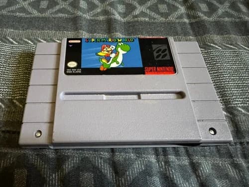 Nintendo Super Mario World SNES Game Cartridge Super Mario Series Tested.
