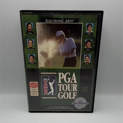 Sega Genesis PGA Tour Golf Complete 1991 Manual Battery Backup Sports Game