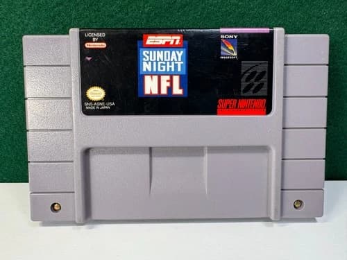 ESPN Sunday Night NFL (Super Nintendo SNES, 1994) Authentic. Working.