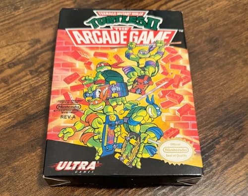 Teenage Mutant Ninja Turtles II complete in box nintendo nes tmnt 2 arcade game