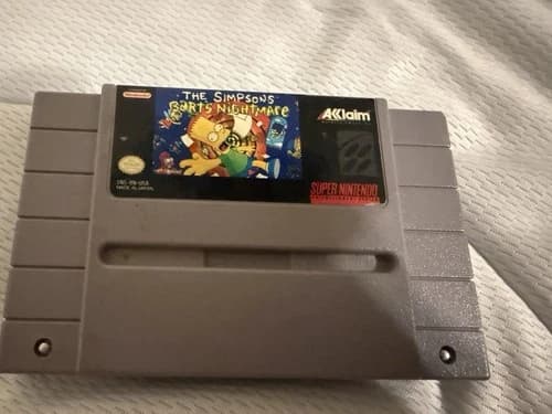The Simpsons Bart’s Nightmare Super Nintendo Game SNES