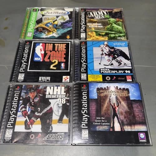 Army Men 3D, Jet Moto, Chronicles Of The Sword PS1 PlayStation 1 - CIB