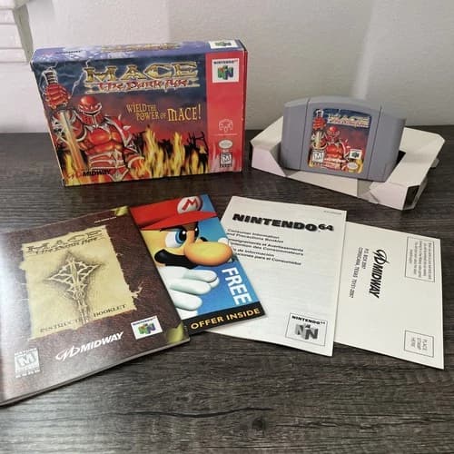 Mace: The Dark Age (Nintendo 64, 1997) CIB Complete w Manual, Reg Card, Inserts