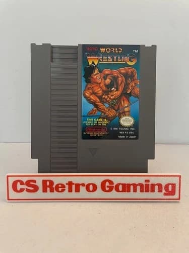 Tecmo World Wrestling (Nintendo NES) Authentic Cleaned Tested Working