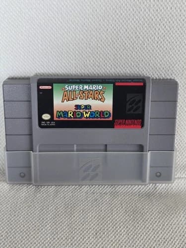 Super Mario All-Stars + Super Mario World~ Nintendo SNES~Authentic & Tested