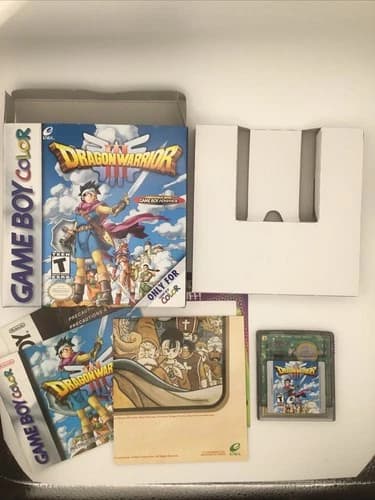 Dragon Warrior III 3, Gameboy Color, Complete in Box (CIB), Pristine, New Batt