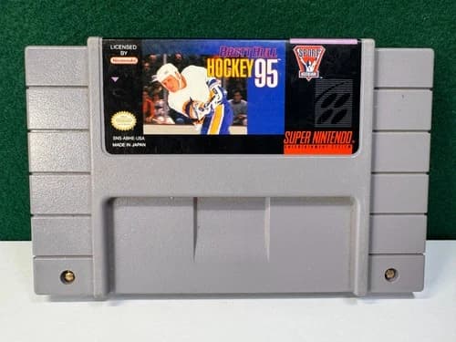 Brett Hull Hockey '95 (Super Nintendo SNES, 1995) Authentic. Working.