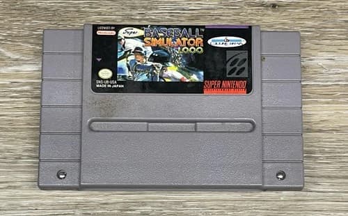 Super Baseball Simulator 1.000 1000 - SNES Super Nintendo Free Shipping