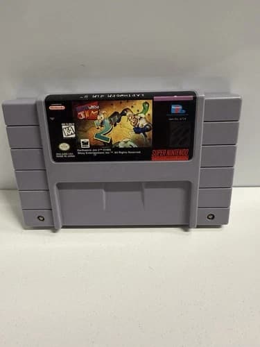 Earthworm Jim 2 Super Nintendo SNES Game Cartridge - Tested Fast Shipping!